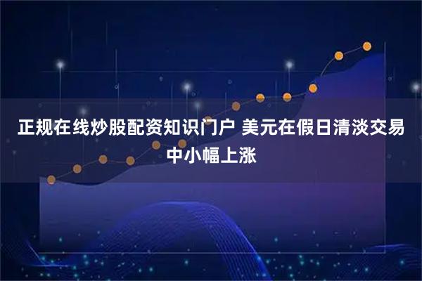 正规在线炒股配资知识门户 美元在假日清淡交易中小幅上涨